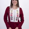 Тъмночервено официално сако с българска шевица - Image 2