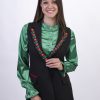 Черен дамски елек с българска шевица - Image 2