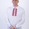 Бяла мъжка риза с българска шевица - Image 2